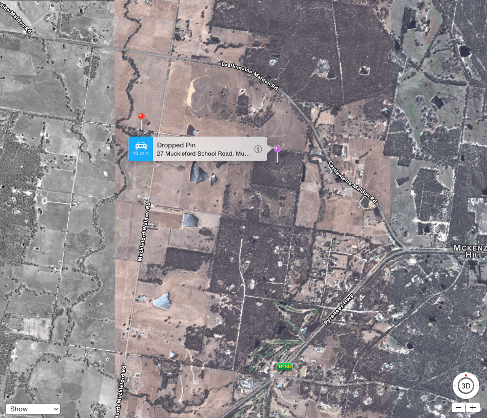 Map to Bush Reserve